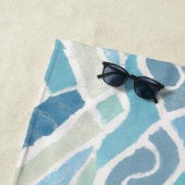 Serviette De Plage Bord de mer/plage/bleu marine (En situation)