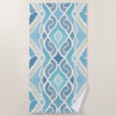 Serviette De Plage Bord de mer/plage/bleu marine (Devant)