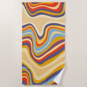Serviette De Plage bord de mer rétro