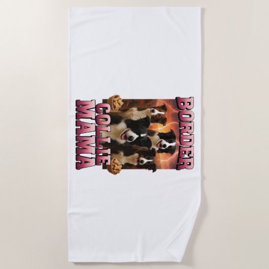 Serviette De Plage Border Collie   (Devant)