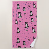 Serviette De Plage Border Collie chien pirate (Devant)