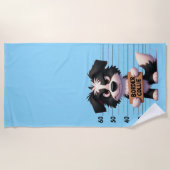Serviette De Plage Border Collie vilain (Devant)
