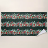 Serviette De Plage Bordure aquarelle rustique (Devant)