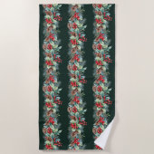 Serviette De Plage Bordure aquarelle rustique (Devant)