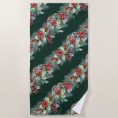 Serviette De Plage Bordure aquarelle rustique (Devant)