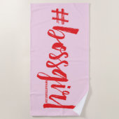 Serviette de plage Bossgirl (Devant)