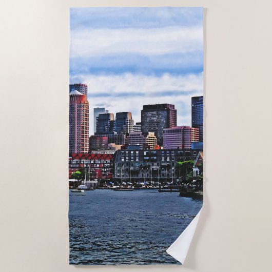 Serviette De Plage Boston MA - Port intérieur (Devant)