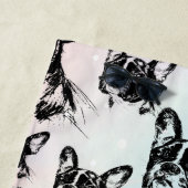 Serviette De Plage Boston Terrier Dog Design d'art chic (En situation)