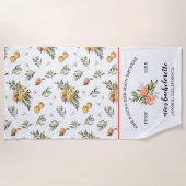 Serviette De Plage Botanique de Tangerine | Citrus Bachelorette Week- (Devant)