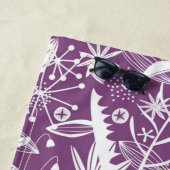 Serviette De Plage Botanique Floral Purple (En situation)