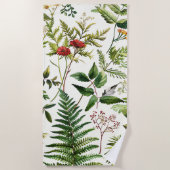 Serviette de plage botanique personnalisée (Devant)