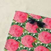 Serviette De Plage Botanique vintage / Floral rose (En situation)