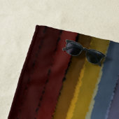 Serviette De Plage Bouche D'Aquarelle Sale De Couleur Pop D'Art Abstr (En situation)