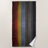 Serviette De Plage Bouche D'Aquarelle Sale De Couleur Pop D'Art Abstr (Devant)