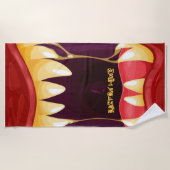 Serviette De Plage Bouche monstre avec grandes dents (Devant)