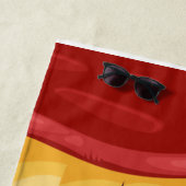 Serviette De Plage Bouche monstre avec grandes dents (En situation)