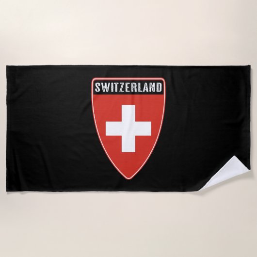 Serviette De Plage Bouclier suisse (Devant)