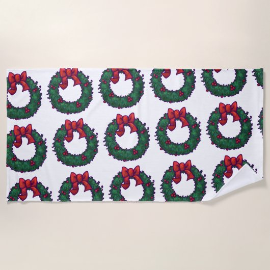 Serviette De Plage Boughs de Holly (Devant)