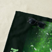 Serviette De Plage Boule de football de nom personnalisé (En situation)