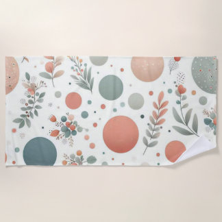 Serviette De Plage Boule mignonne aux feuilles