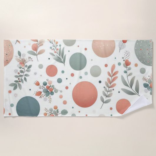 Serviette De Plage Boule mignonne aux feuilles (Devant)