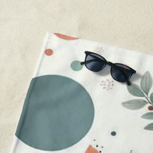 Serviette De Plage Boule mignonne aux feuilles (En situation)