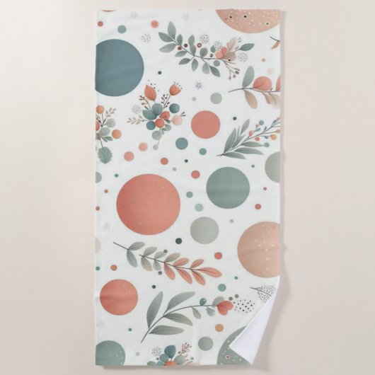 Serviette De Plage Boule mignonne aux feuilles (Devant)