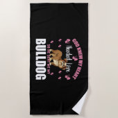 SERVIETTE DE PLAGE BOULEDOGUE (Devant)
