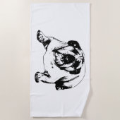 Serviette De Plage Bouledogue audacieux, saison douce (Devant)