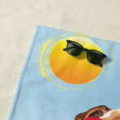 Serviette De Plage Bouledogue d'été (En situation)