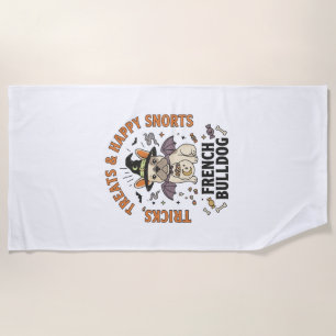 Serviette De Plage Bouledogue Français Farceur Halloween