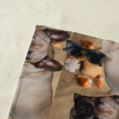 Serviette De Plage Bouledogue français loisirs Bouledogue français (En situation)