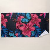 Serviette De Plage Bouquet tropical (Devant)