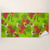 Serviette De Plage Bouquet tropical (Devant)