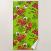 Serviette De Plage Bouquet tropical (Devant)