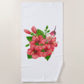 Serviette De Plage Bouquet tropical (Devant)
