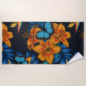 Serviette De Plage Bouquet tropical (Devant)