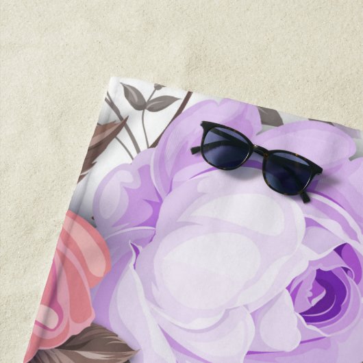 Serviette De Plage Bouquets de Roses 5 (En situation)