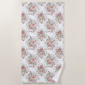 Serviette De Plage bouquets floraux vintage (Devant)