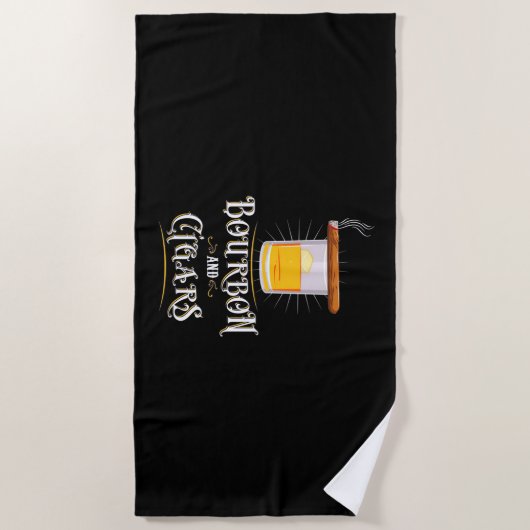 Serviette De Plage Bourbon Et Cigares (Devant)