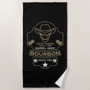 Serviette De Plage Bourbon Whiskey Art