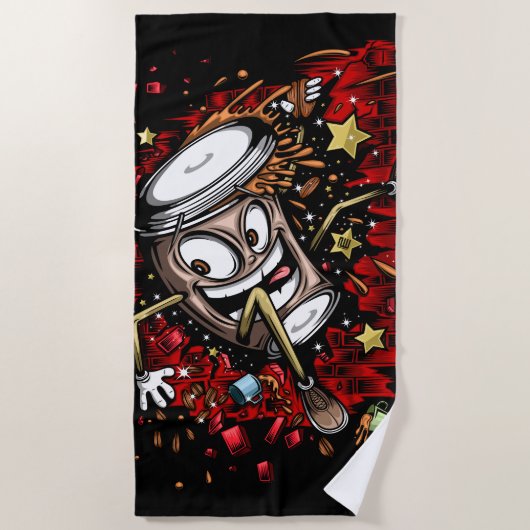 Serviette De Plage Bourse de café (Devant)