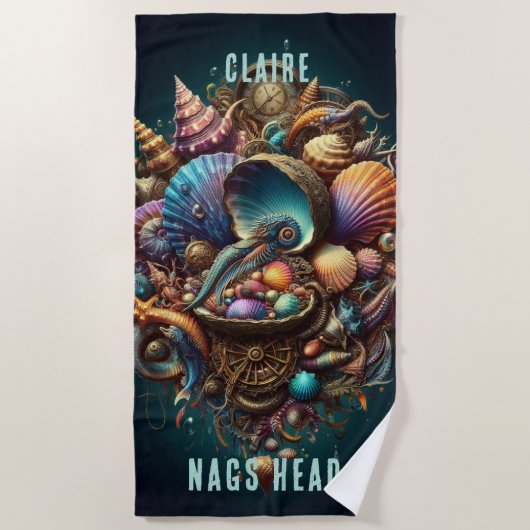 SERVIETTE DE PLAGE BOUTEILLE À ÉCHELON WHACKACKACKACKUP WHIMSICAL STE (Devant)