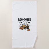 Serviette De Plage Bouteur fantôme de Halloween Design_1 (Devant)