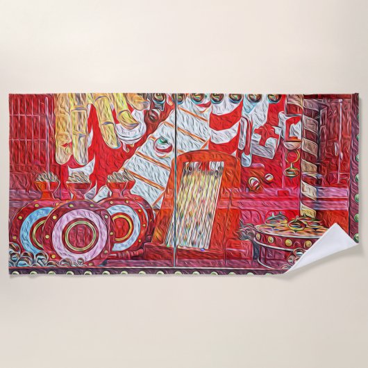 Serviette De Plage Boutique cadeaux de la baie d'Hudson de Christmas  (Devant)