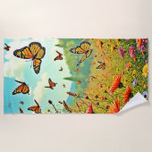 Serviette De Plage Bouton Fleur sauvage vibre Joy Design (Devant)