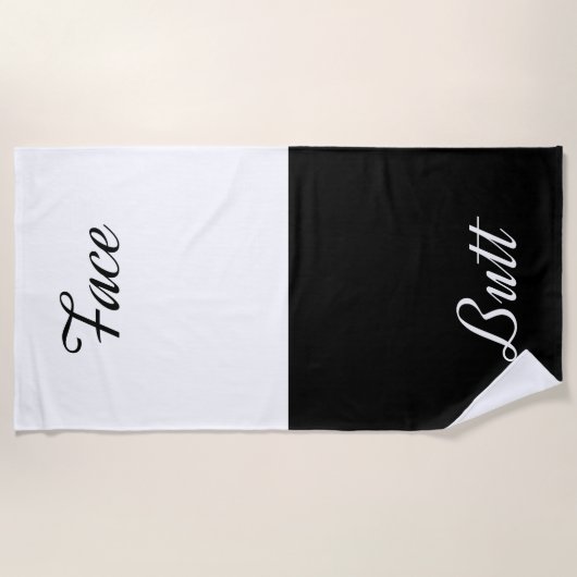 Serviette De Plage Bouton Visage (Devant)