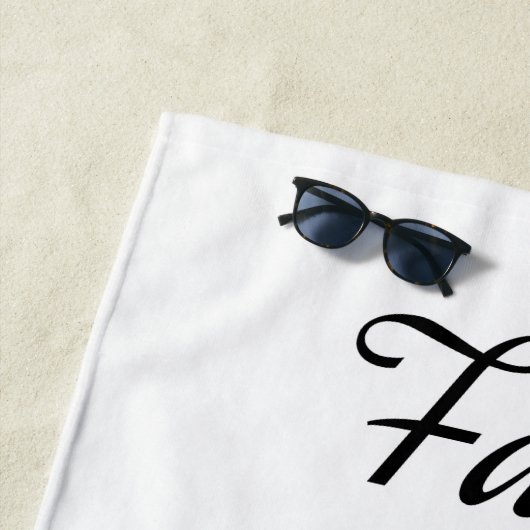 Serviette De Plage Bouton Visage (En situation)