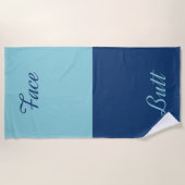 Serviette De Plage Bouton Visage (Devant)