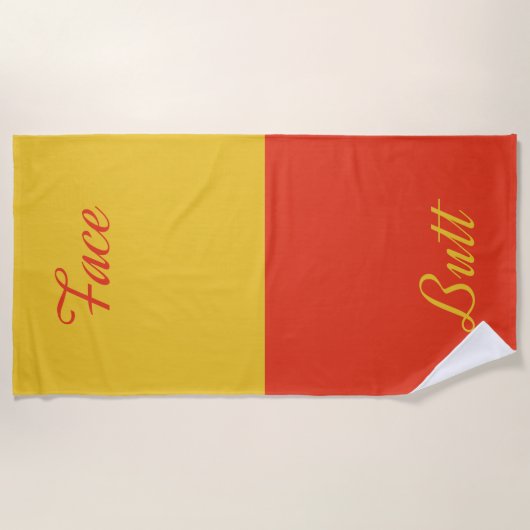 Serviette De Plage Bouton Visage (Devant)